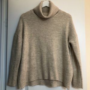 William Rast Beige Turtleneck Sweater